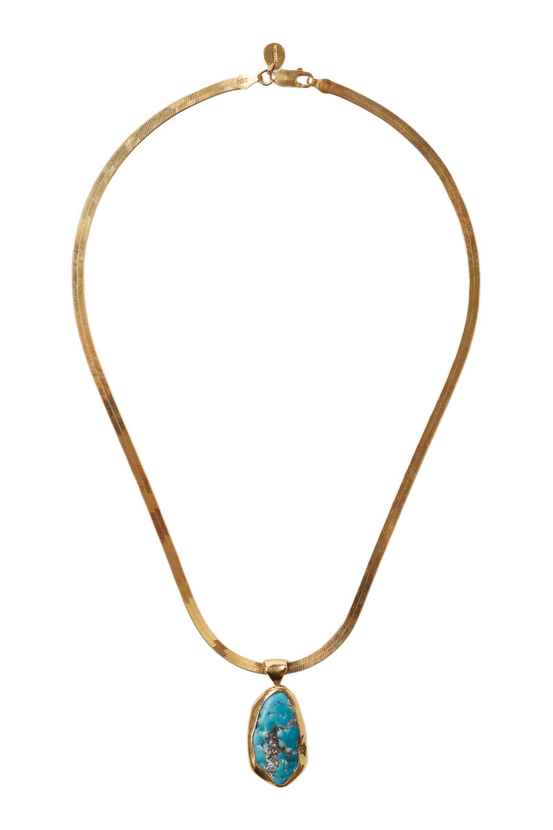 Chan Luu Totem Herringbone Necklace in Yellow Gold