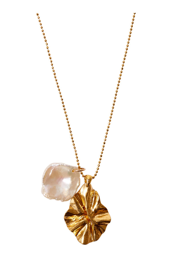 Chan Luu Pearl and Gold Masquerade Charm Necklace