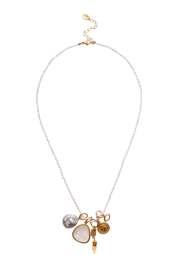 Chan Luu Necklace in White Pearl Mix