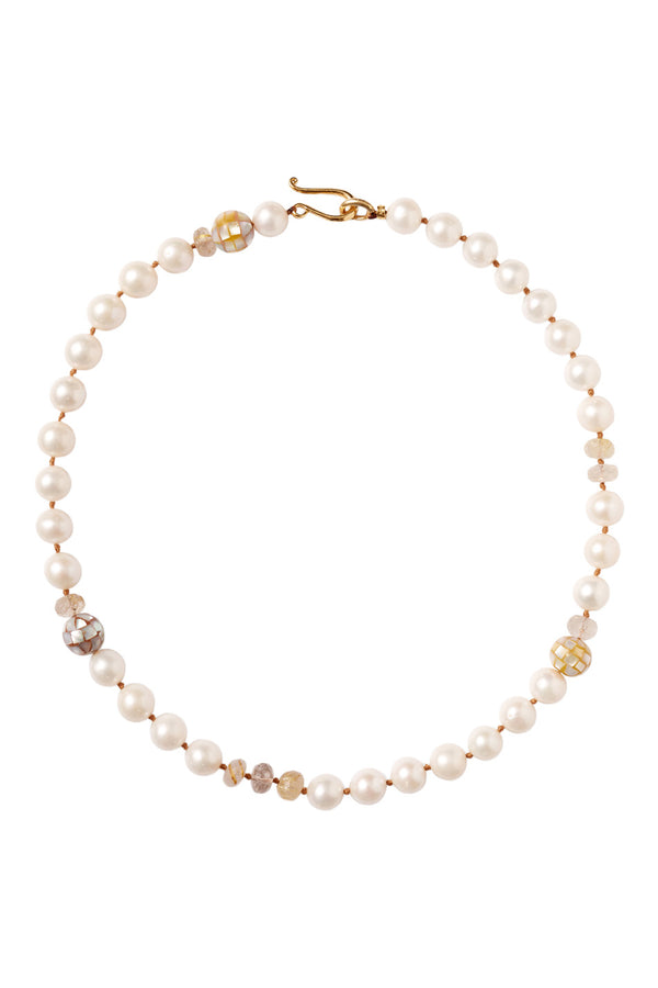 Chan Luu Necklace in White Pearl MIx