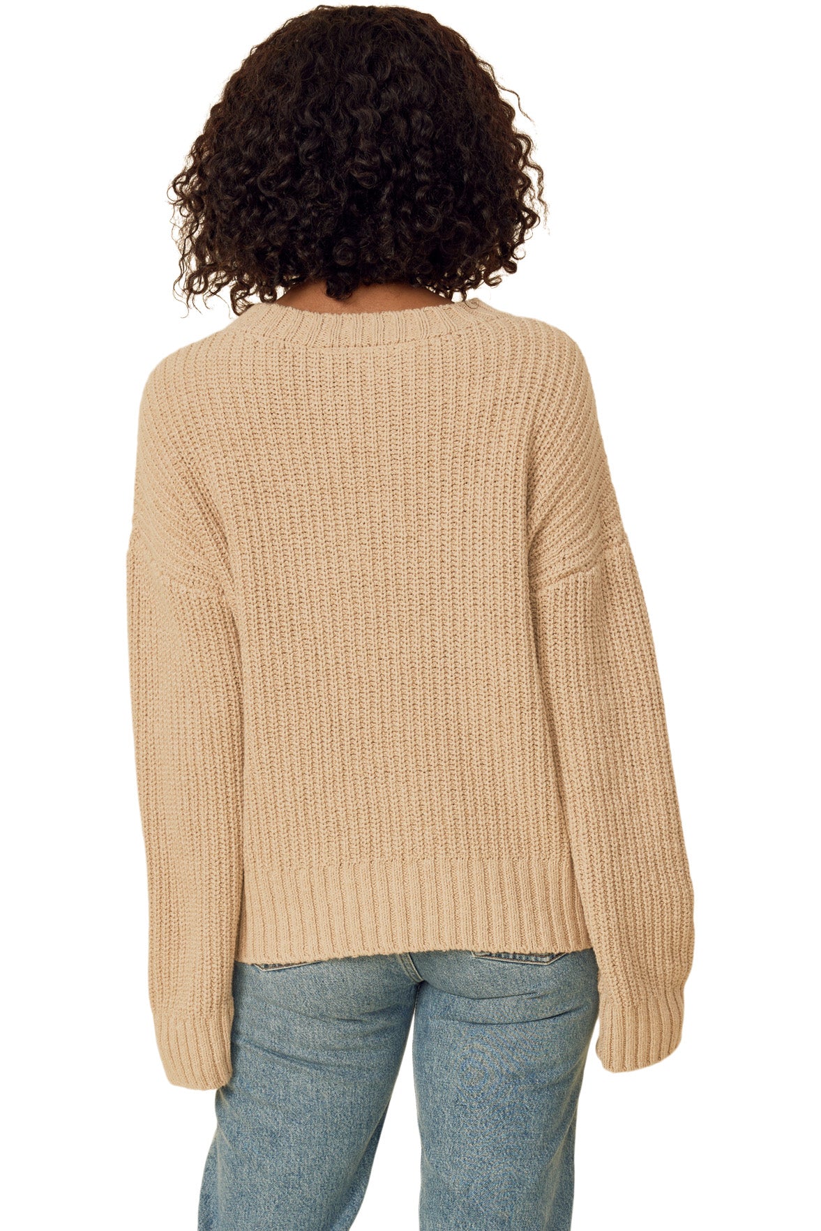 One Grey Day Seymour Oversided Pullover in Oatmeal