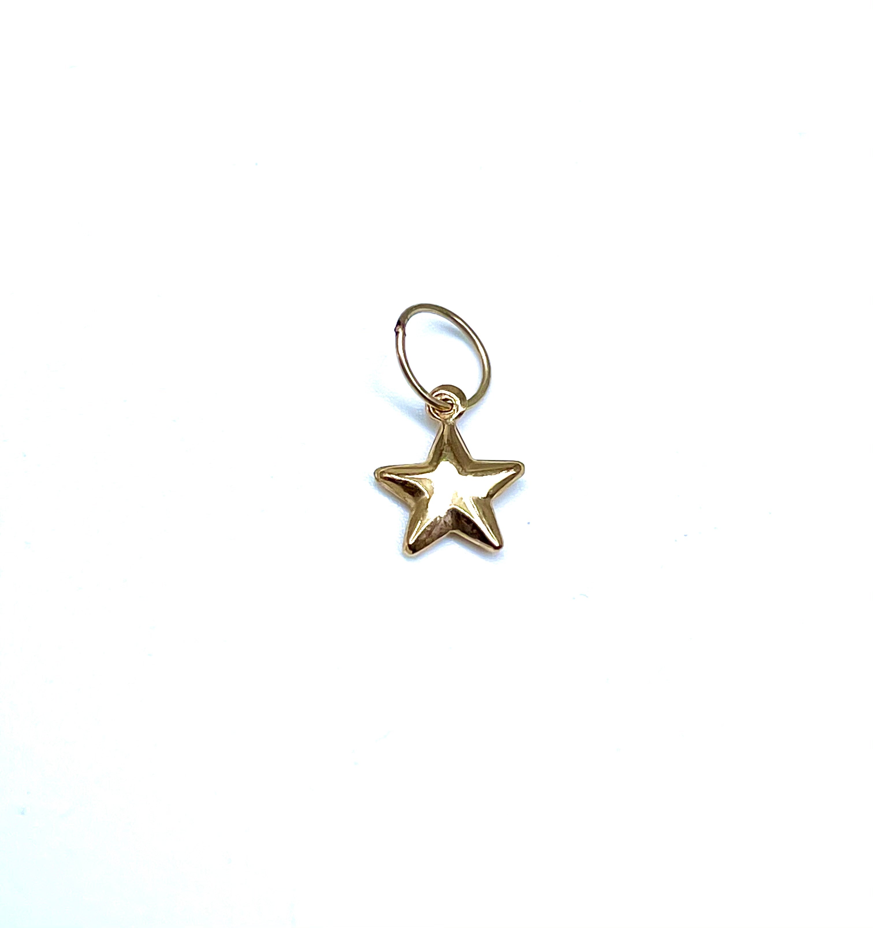 Haus Of Alloy Puffy Star Charm in Yellow Gold