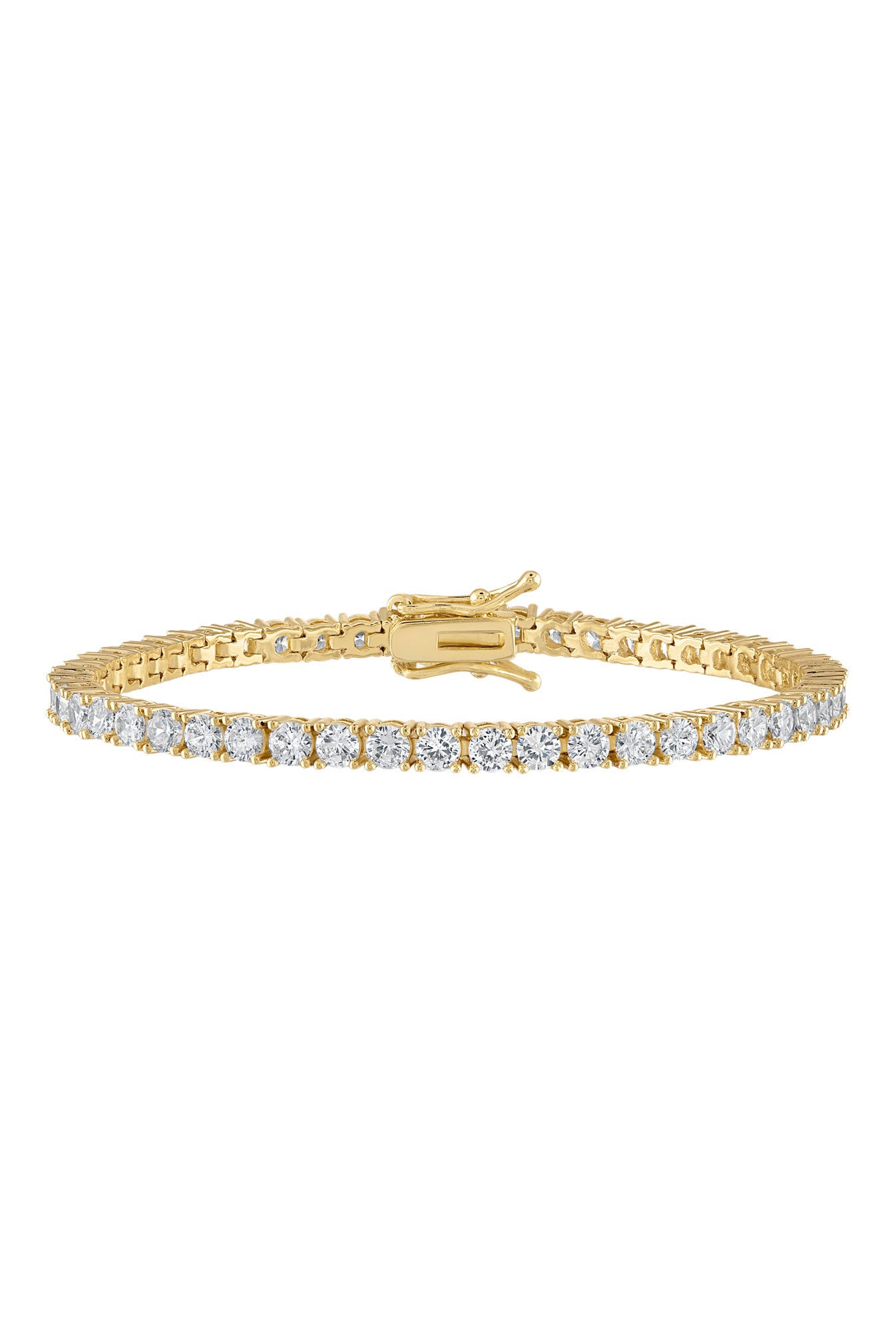 Alexa Leigh Crystal Tennis Bracelet in Yellow Gold