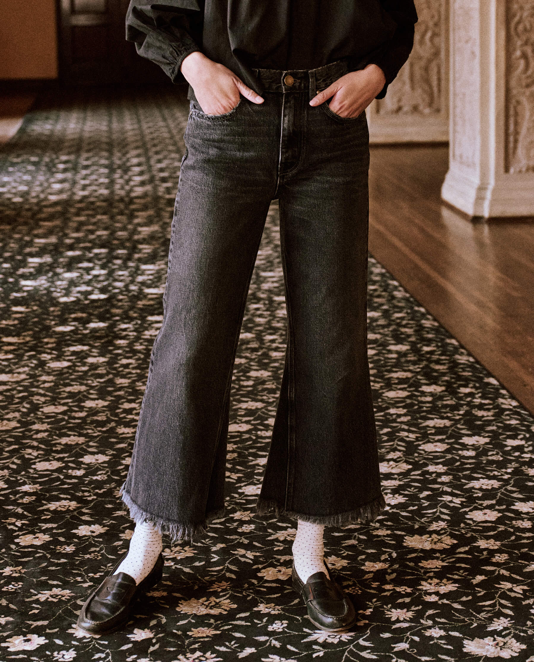 The Great The Kick Bell Jean in Onyx Wash