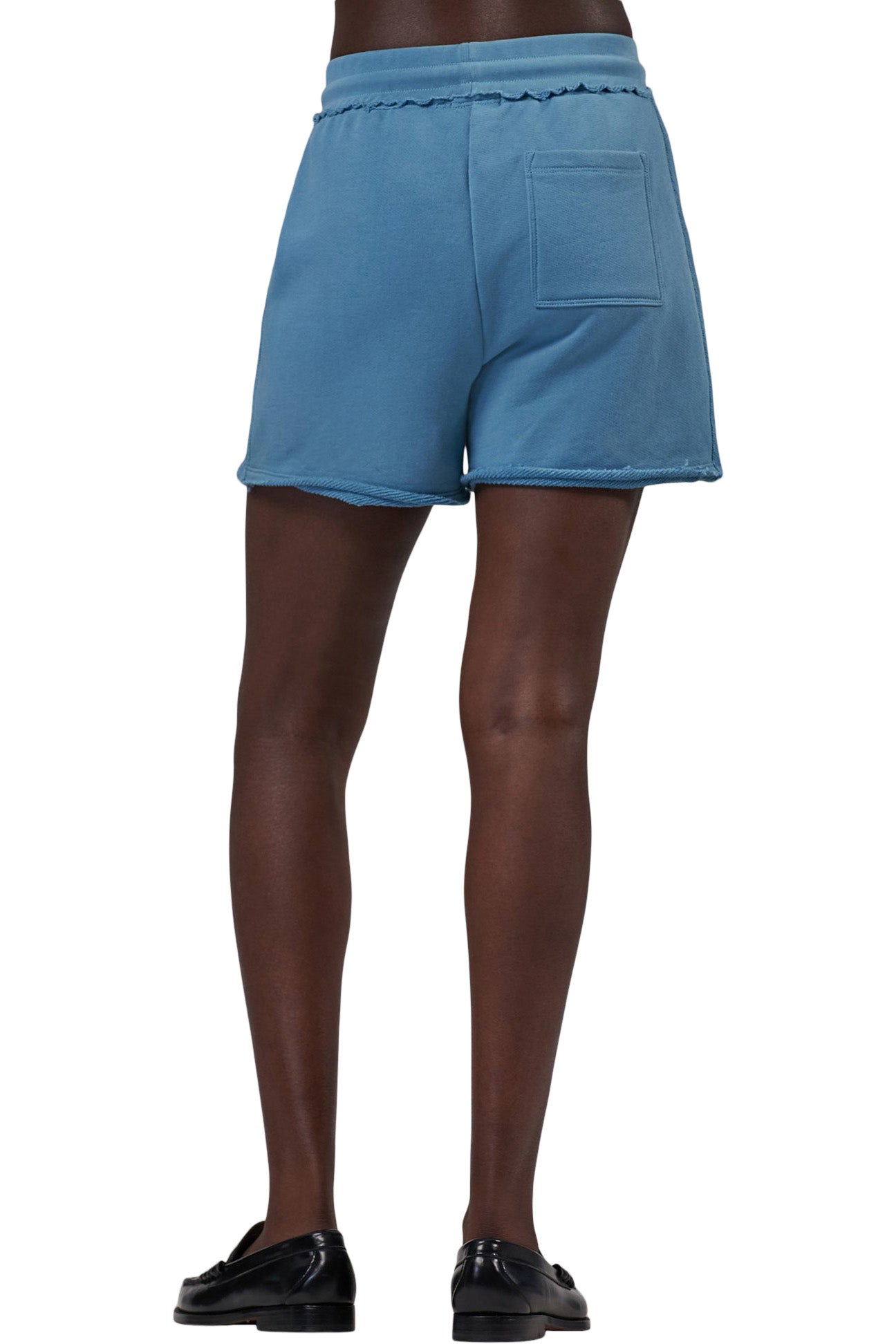 ATM French Terry Pull-on Shorts in Ocean